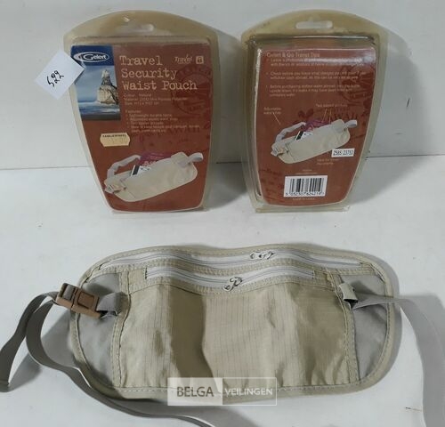 3 x Heuptas met 2 vakken met rits 13x27 cm – kavel bij Belga Veilingen, Oudsbergen