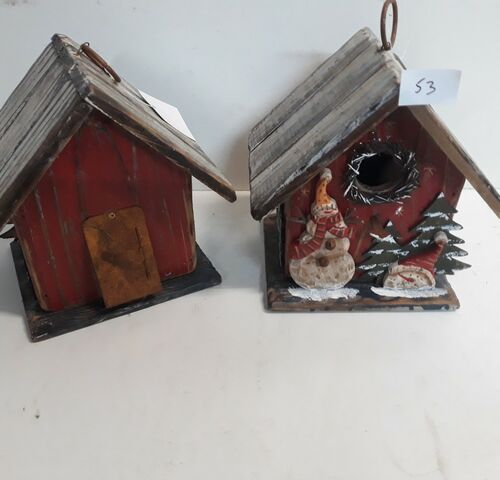 1 x Vogelhuisje hout kerstmotief – kavel bij Belga Veilingen, Oudsbergen