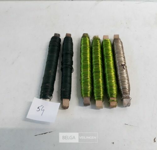 6 x Binddraad op klos 0,8mm – kavel bij Belga Veilingen, Oudsbergen