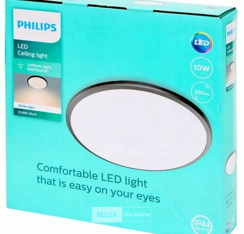 Philips Moire plafondverlichting, 10W, 25cm, 1000 lumen, 3000k, IP44 – kavel bij Belga Veilingen, Bree