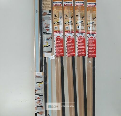 6 x Tochtstrip met borstel 100 cm – kavel bij Belga Veilingen, Oudsbergen