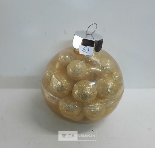 1 x Kerstballen pvc zilver 24 stuks – kavel bij Belga Veilingen, Oudsbergen