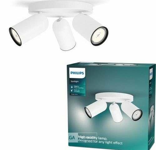 Philips Pongee opbouwspot - 3-lichts - wit – kavel bij Belga Veilingen, Bree