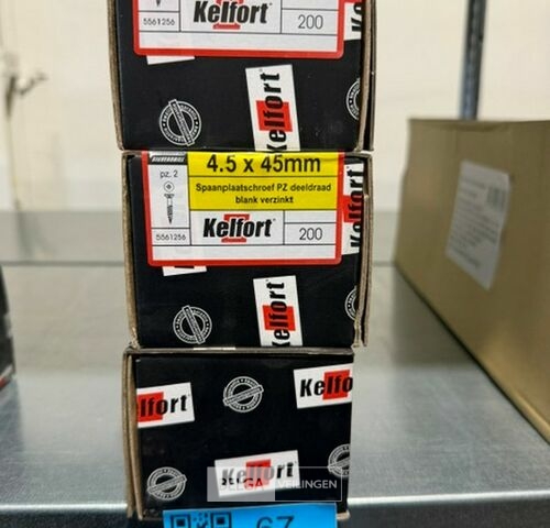 Kelfort spaanplaatschroef 4,5x45 PZ-2 - deeldraad 3x 200st – kavel bij Belga Veilingen, Bree