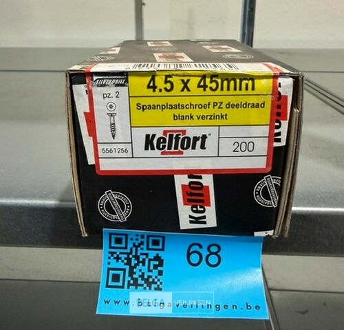 Kelfort spaanplaatschroef 4,5x45 PZ-2 - deeldraad 10x 200st – kavel bij Belga Veilingen, Bree