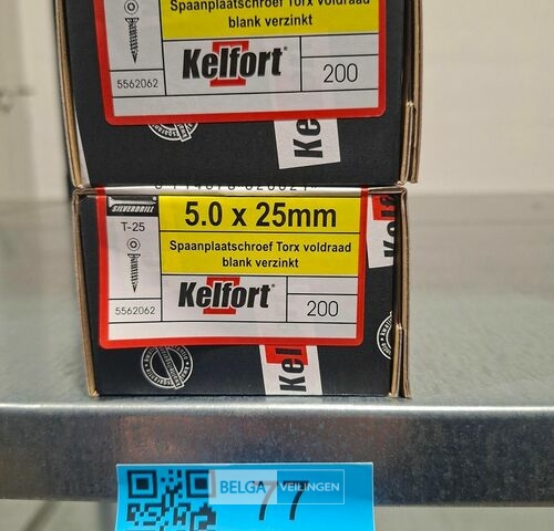 Kelfort spaanplaatschroef 5x25 torx - voldraad 2x 200st – kavel bij Belga Veilingen, Bree