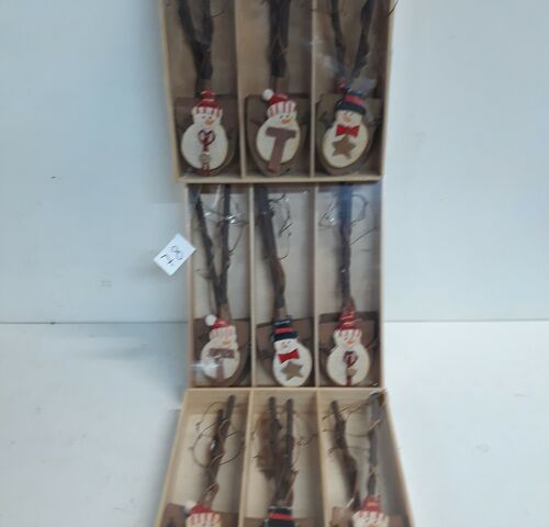 5 x Sneeuwman 6 stuks op schup 18 cm 3 assorti – kavel bij Belga Veilingen, Oudsbergen