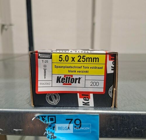 Kelfort spaanplaatschroef 5x25 torx - voldraad 10x 200st – kavel bij Belga Veilingen, Bree