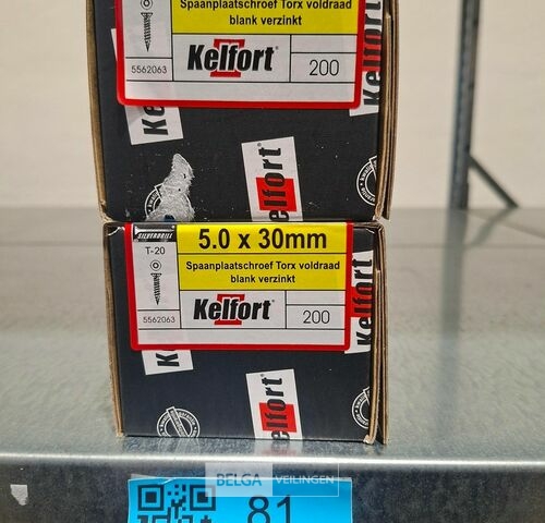 Kelfort spaanplaatschroef 5x30 torx - voldraad 2x 200st – kavel bij Belga Veilingen, Bree