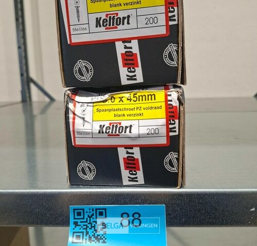 Kelfort spaanplaatschroef 5x45 PZ-2 - voldraad 2x 200st – kavel bij Belga Veilingen, Bree
