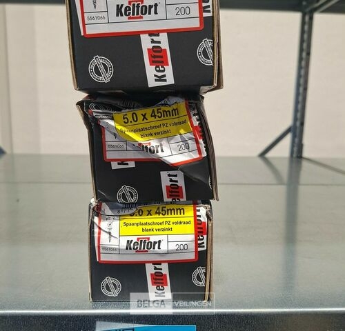 Kelfort spaanplaatschroef 5x45 PZ-2 - voldraad 3x 200st – kavel bij Belga Veilingen, Bree