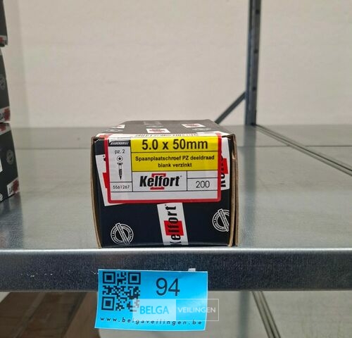 Kelfort spaanplaatschroef 5x45 PZ-2 - voldraad 10x 200st – kavel bij Belga Veilingen, Bree