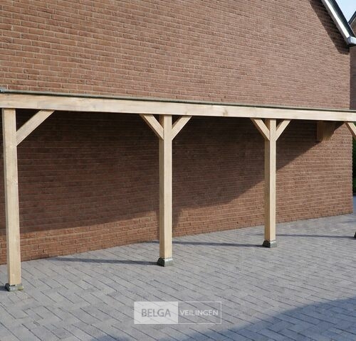 Muuraanbouw/overkapping, afm B900xD300xH285 cm – kavel bij Belga Veilingen, Lummen
