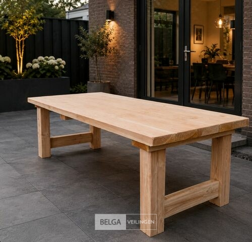Tafel, afm 200x92cm x 78cm hoog – kavel bij Belga Veilingen, Lummen