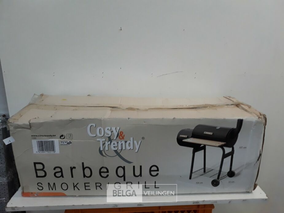 1 x BBQ smoker grill op wielen – foto 2 – kavel bij Belga Veilingen, Oudsbergen