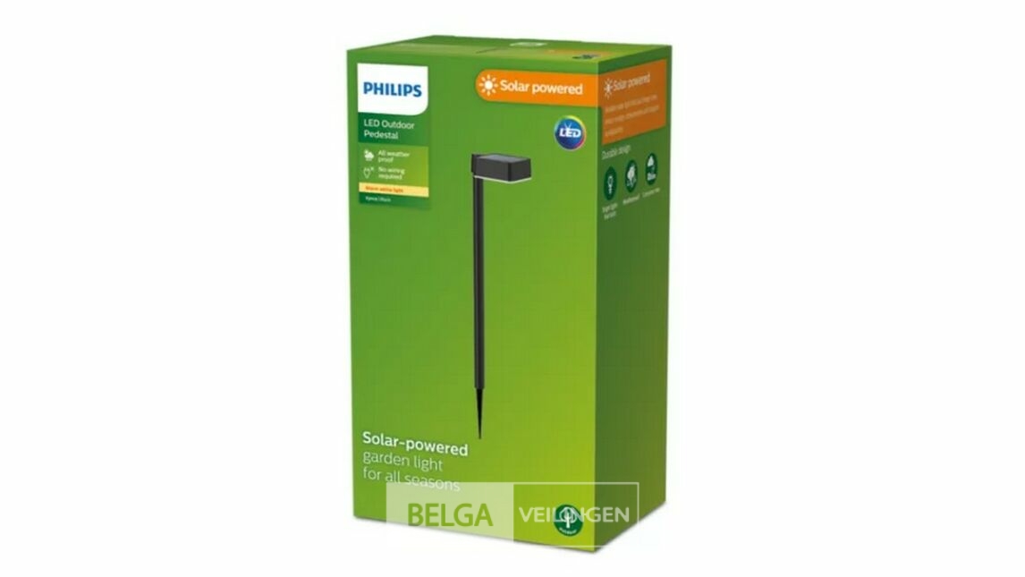 Philips tuinlamp op zonne-energie 200 lumen 1,5W 2700k IP44 – foto 2 – kavel bij Belga Veilingen, Bree