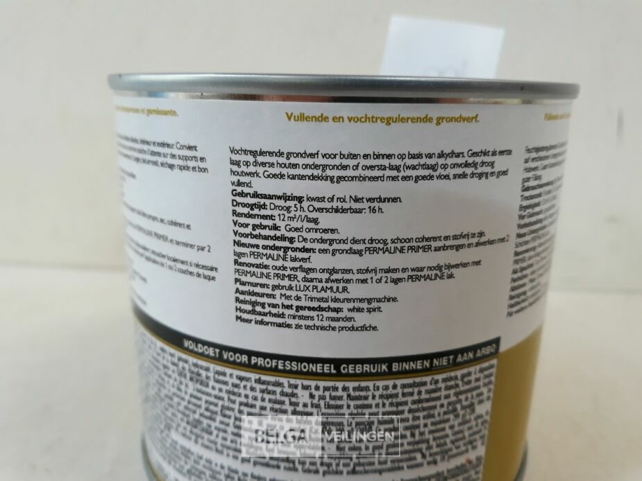 1 x Permaline primer 500 ml wit – foto 3 – kavel bij Belga Veilingen, Oudsbergen