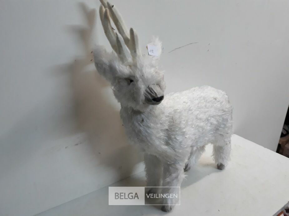 1 x Hert 60 cm witte zachte haren – foto 3 – kavel bij Belga Veilingen, Oudsbergen
