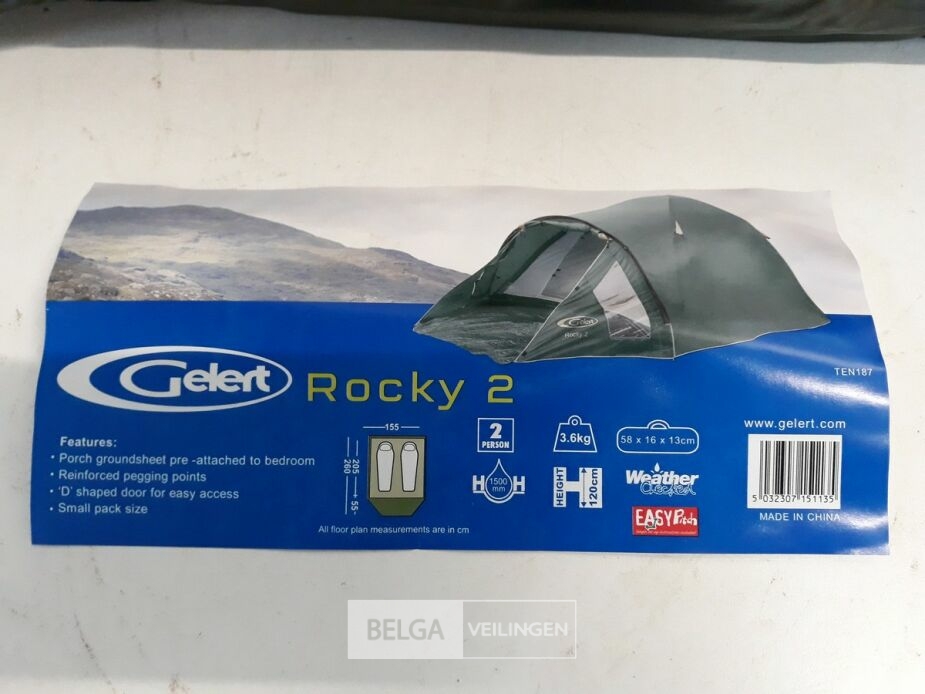 1 x Kampeertent 2 personen Gelert Rocky 2 – foto 3 – kavel bij Belga Veilingen, Oudsbergen