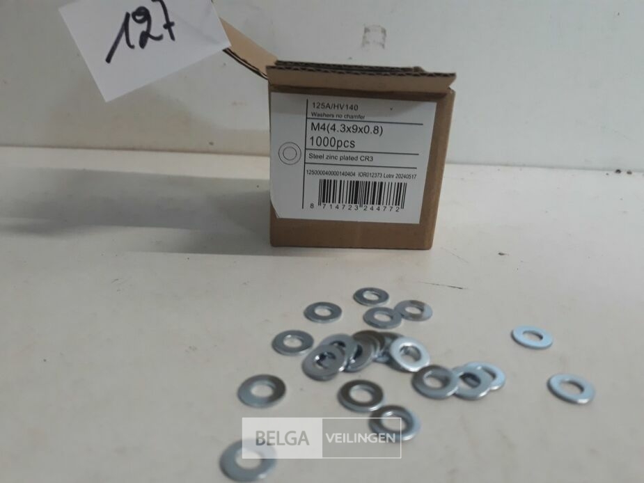 1 x Rondellen verzinkt M 4 1000 stuks – foto 4 – kavel bij Belga Veilingen, Oudsbergen