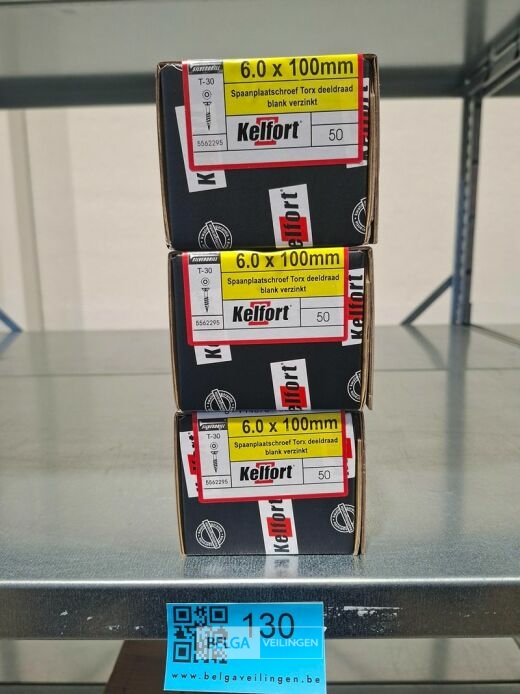 Kelfort spaanplaatschroef 6x100 torx - deeldraad 3x 50st – foto 2 – kavel bij Belga Veilingen, Bree