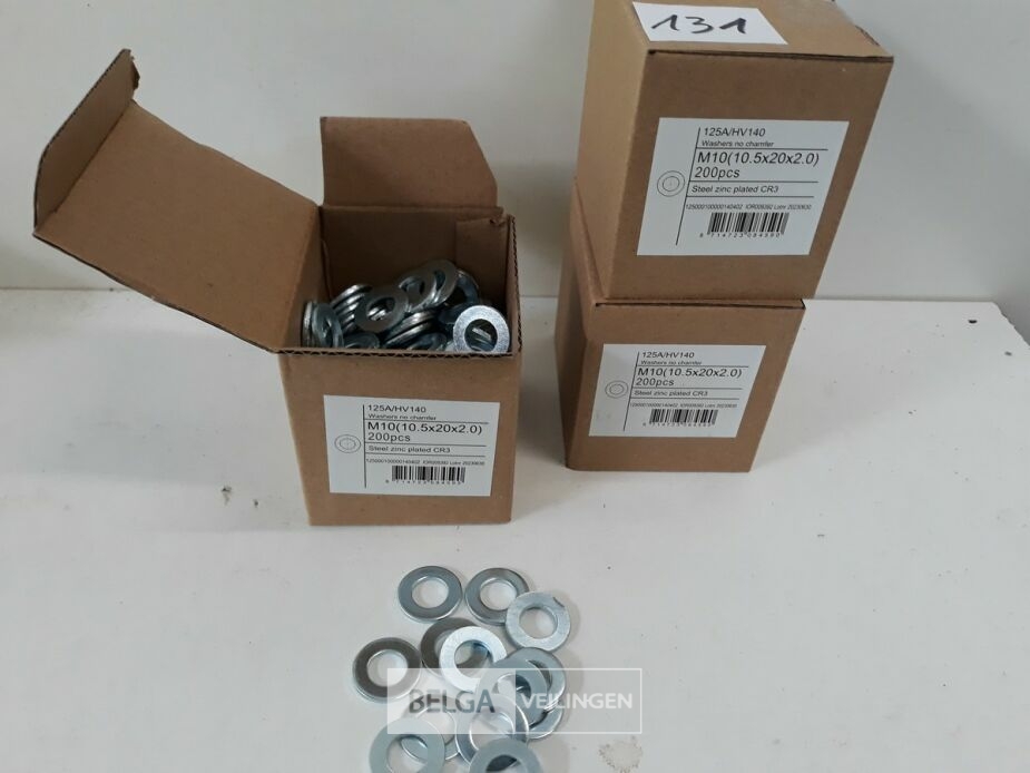 3 x Rondellen verzinkt M 10 200 stuks – foto 2 – kavel bij Belga Veilingen, Oudsbergen