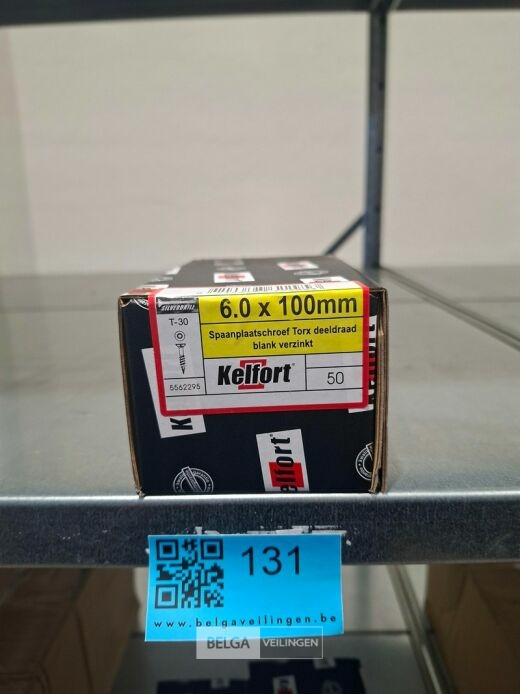 Kelfort spaanplaatschroef 6x100 torx - deeldraad 10x 50st – foto 2 – kavel bij Belga Veilingen, Bree
