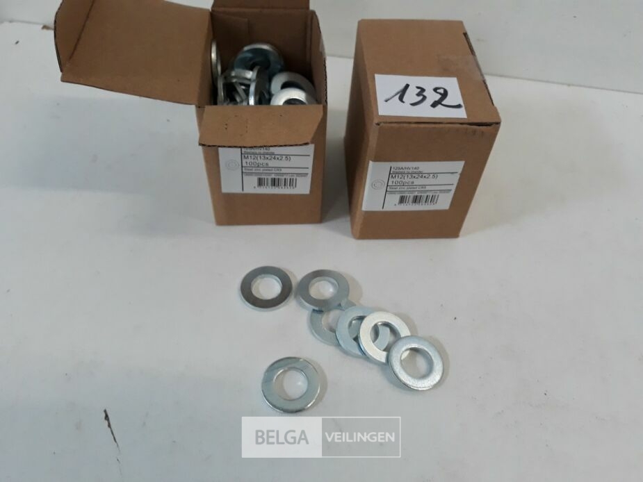 2 x Rondellen verzinkt M 12 100 stuks – foto 2 – kavel bij Belga Veilingen, Oudsbergen