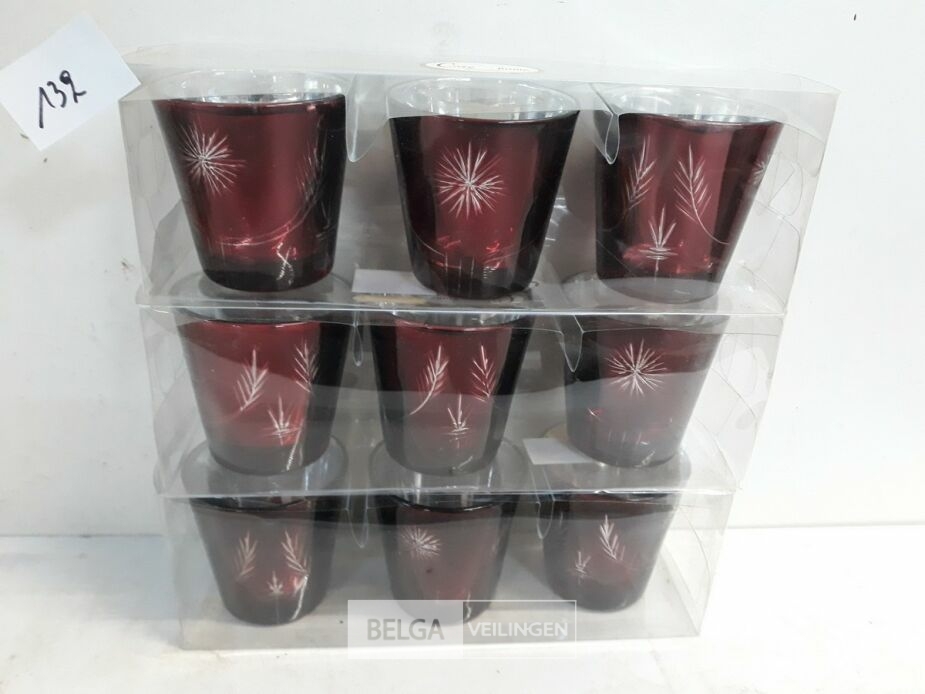 3 x T-lichtglaasjes set 3 stuks 6,5 cm – foto 2 – kavel bij Belga Veilingen, Oudsbergen