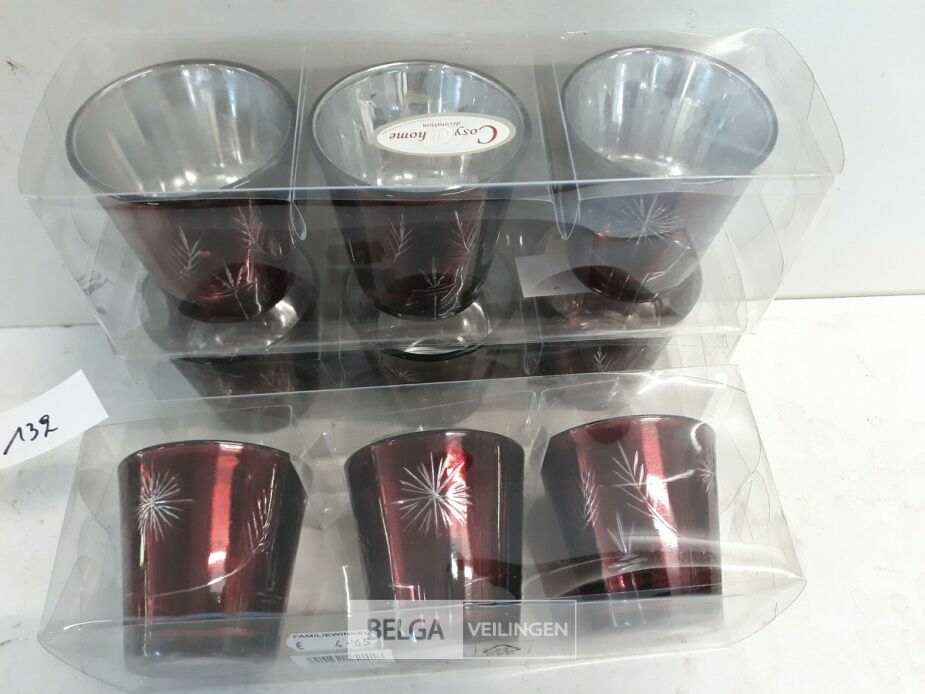 3 x T-lichtglaasjes set 3 stuks 6,5 cm – foto 3 – kavel bij Belga Veilingen, Oudsbergen
