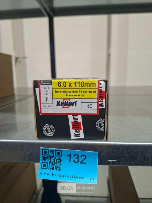 Kelfort spaanplaatschroef 6x110 PZ-3 - deeldraad 50st – foto 4 – kavel bij Belga Veilingen, Bree