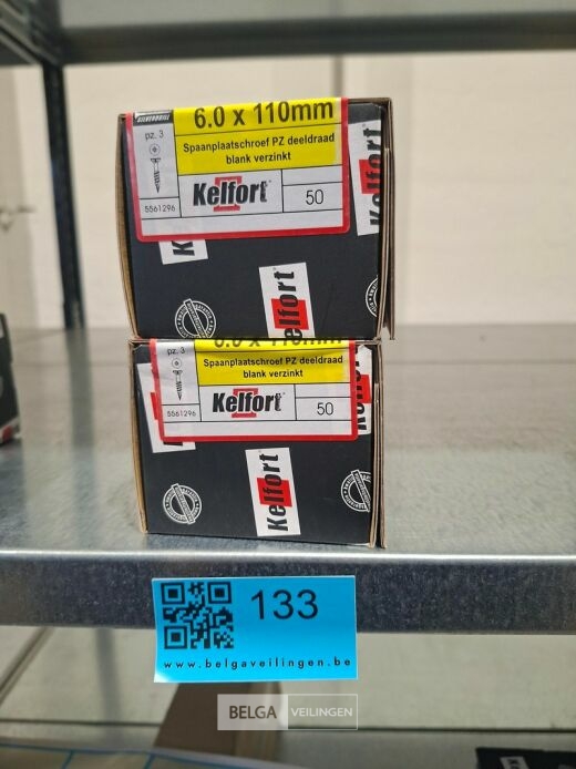 Kelfort spaanplaatschroef 6x110 PZ-3 - deeldraad 2x 50st – foto 3 – kavel bij Belga Veilingen, Bree
