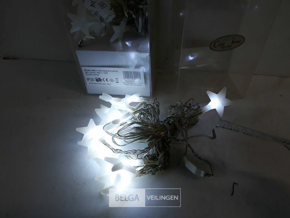 2 x Kerstverlichting LED met sterren 20 L – foto 3 – kavel bij Belga Veilingen, Oudsbergen