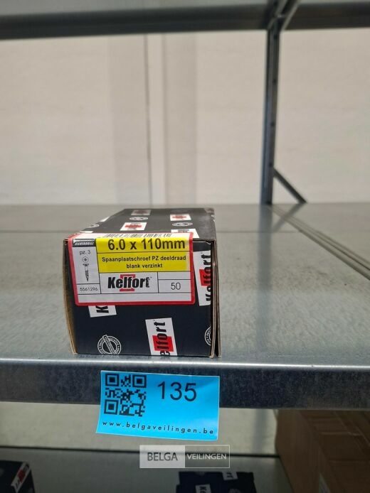 Kelfort spaanplaatschroef 6x110 PZ-3 - deeldraad 10x 50st – foto 3 – kavel bij Belga Veilingen, Bree