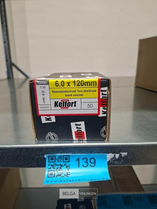 Kelfort spaanplaatschroef 6x120 torx - deeldraad 10x 50st – foto 2 – kavel bij Belga Veilingen, Bree