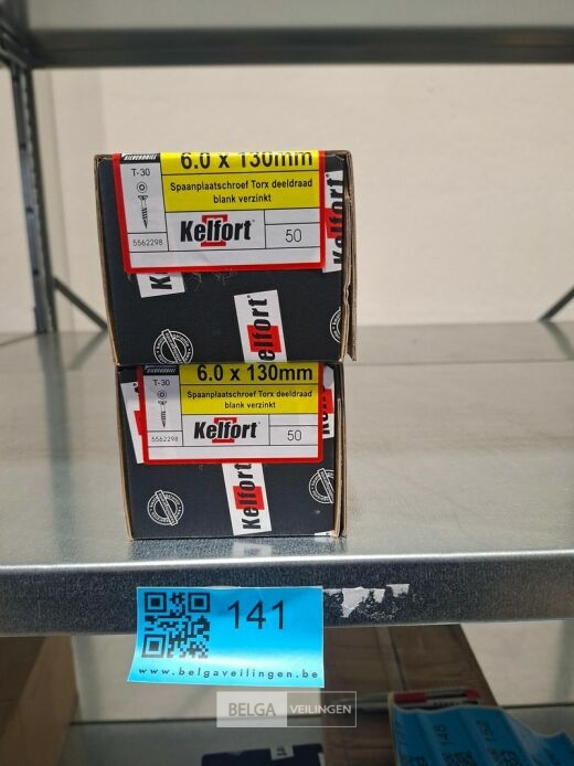 Kelfort spaanplaatschroef 6x130 torx - deeldraad 2x 50st – foto 3 – kavel bij Belga Veilingen, Bree