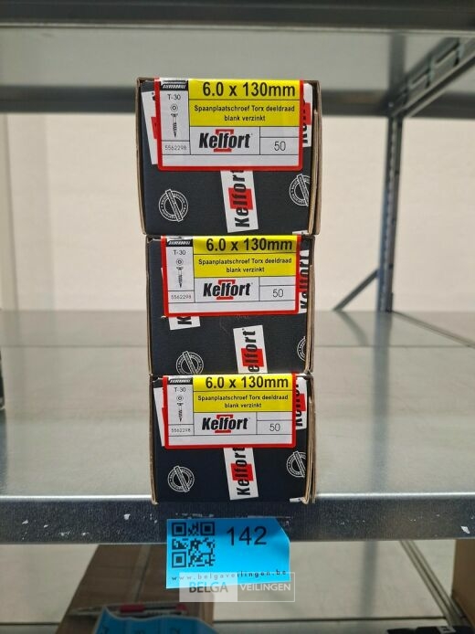 Kelfort spaanplaatschroef 6x130 torx - deeldraad 3x 50st – foto 2 – kavel bij Belga Veilingen, Bree