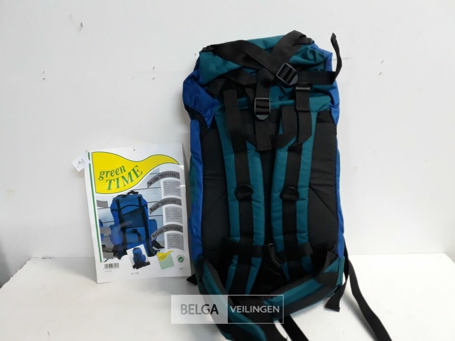 1 x Travel rugzak 30L groen-blauw – foto 3 – kavel bij Belga Veilingen, Oudsbergen