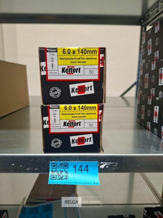 Kelfort spaanplaatschroef 6x140 torx - deeldraad 2x 50st – foto 4 – kavel bij Belga Veilingen, Bree