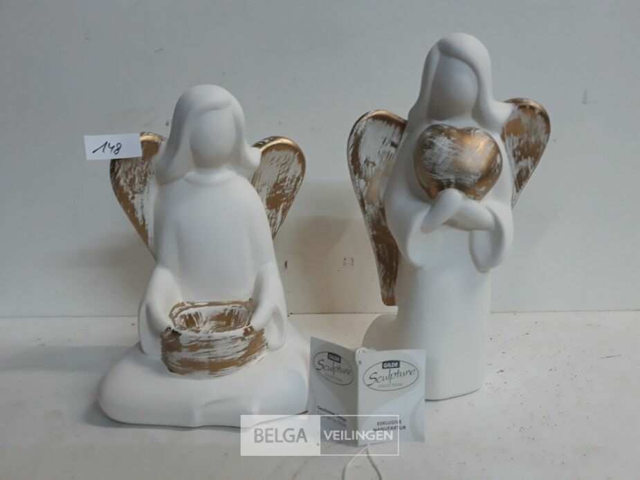 2 x Engel keramiek Gilde exclusive manufaktur – foto 2 – kavel bij Belga Veilingen, Oudsbergen