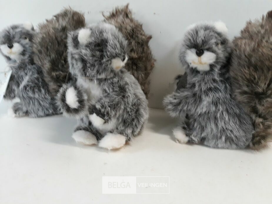 3 x Deco eekhoorn 20 cm zachte haren – foto 3 – kavel bij Belga Veilingen, Oudsbergen