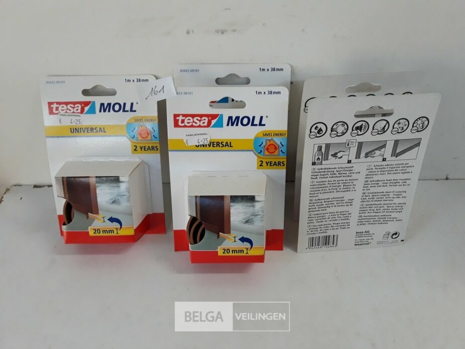 6 x Tesa zelfklevende tochtstrip 20mm bruin 1M – foto 2 – kavel bij Belga Veilingen, Oudsbergen
