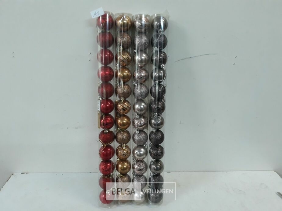 4 x Kerstballen 4,5 cm pvc 12 stuks mix kleuren – foto 2 – kavel bij Belga Veilingen, Oudsbergen