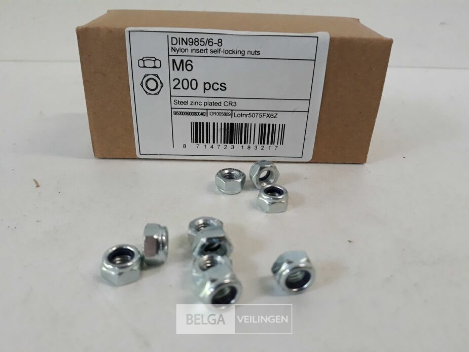 1 x Borgmoeren M 6 200 stuks met nylon ring – foto 4 – kavel bij Belga Veilingen, Oudsbergen