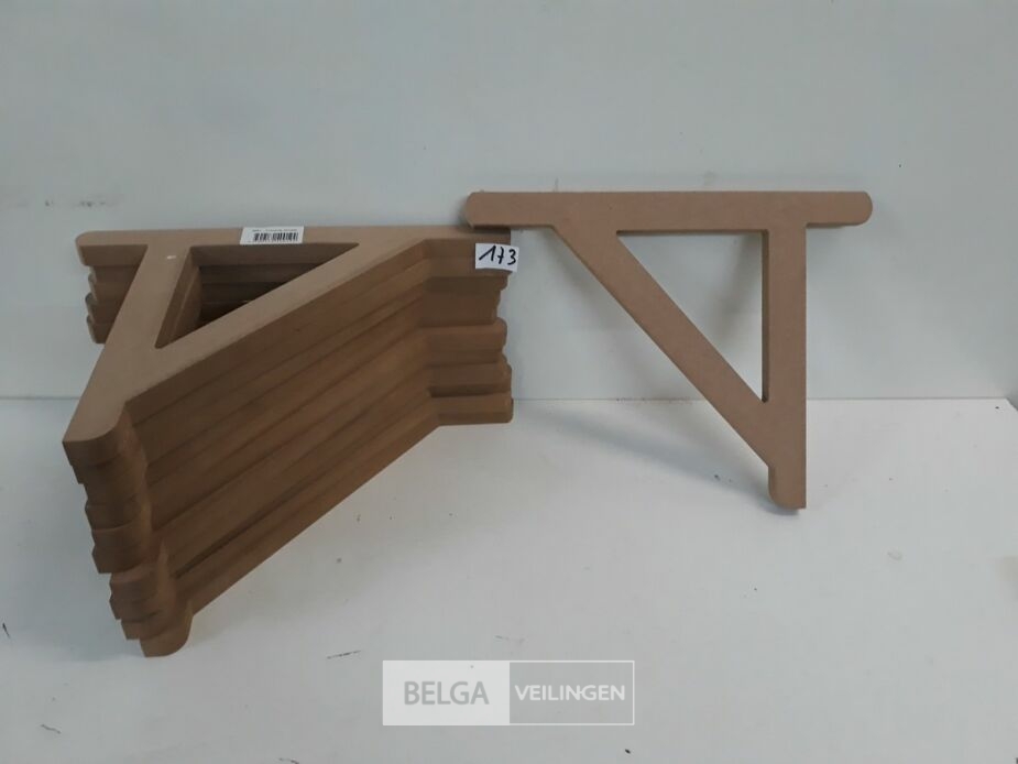 8 x MDF console 33x26 cm – foto 2 – kavel bij Belga Veilingen, Oudsbergen