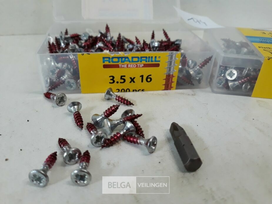 2 x houtschroeven 3,5x16mm 200 stuks – foto 3 – kavel bij Belga Veilingen, Oudsbergen