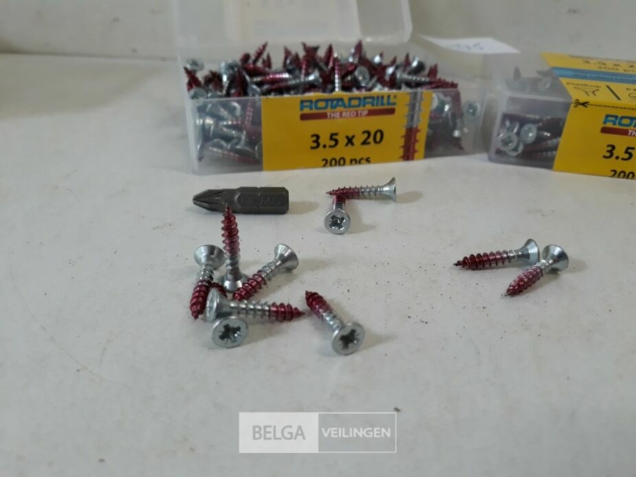 2 x houtschroeven 3,5x20mm 200 stuks – foto 3 – kavel bij Belga Veilingen, Oudsbergen