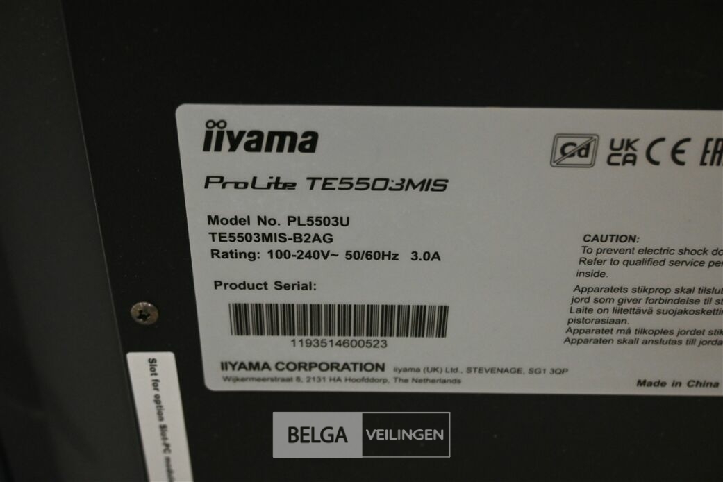 TV iiyama – foto 6 – kavel bij Belga Veilingen