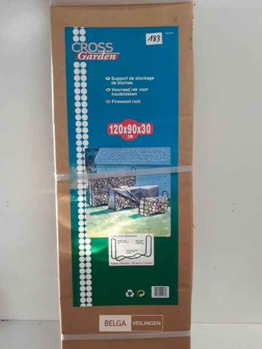 1 x Houtblokkenrek 120x90x30 cm – foto 3 – kavel bij Belga Veilingen, Oudsbergen