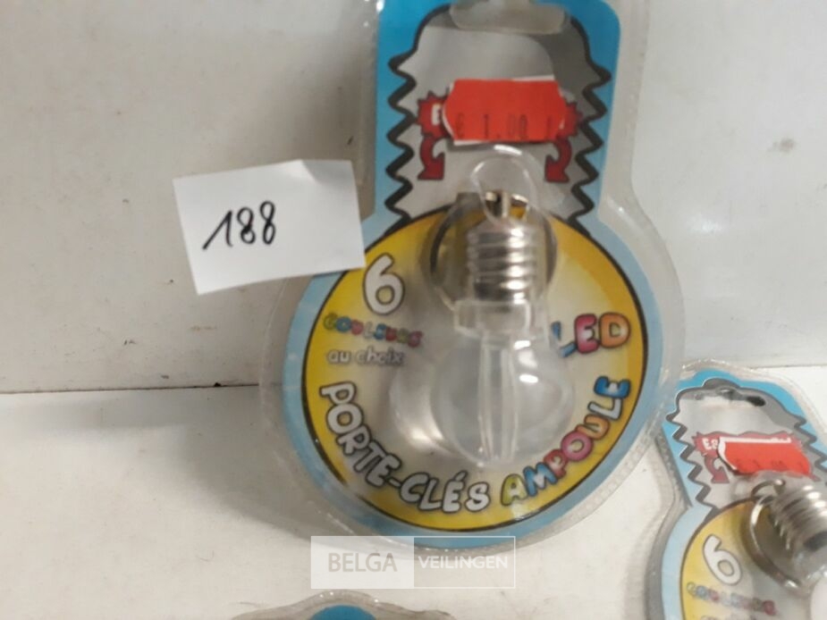 6 x Sleutelhanger met lamp – foto 3 – kavel bij Belga Veilingen, Oudsbergen